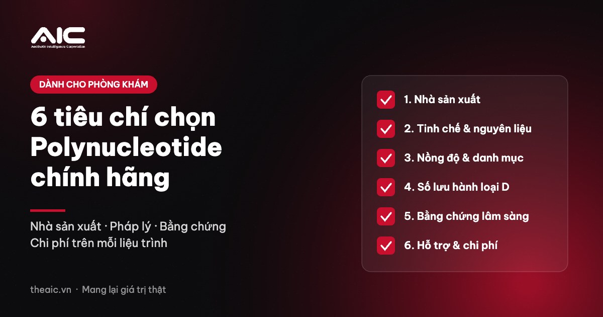 6 tiêu chí chọn sản phẩm Polynucleotide (PN) chính hãng cho phòng khám