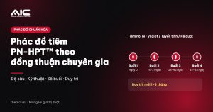 Phác đồ tiêm PN-HPT™ theo đồng thuận chuyên gia: mỗi 14–21 ngày, 3–4 buổi